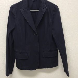 Navy canvas blazer